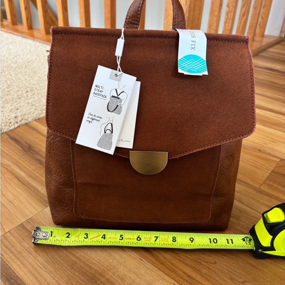 Moda Luxe Stitch Fix Brown Leather Convertible Backpack